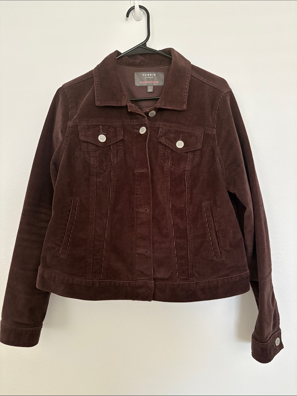 torrid Chocolate Brown Corduroy Jean Jacket